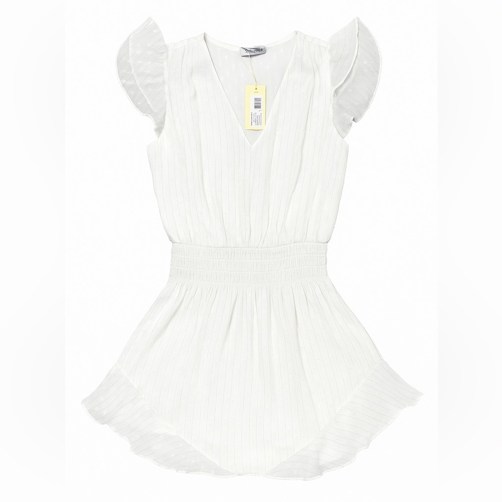 🤍 Ramy Brook “Simona” Dress – White with Silver Thread (NWT)